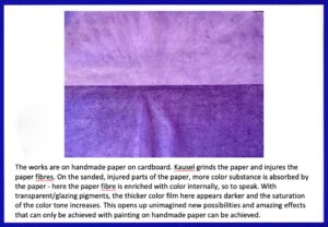 Violet auf Büttenpapier