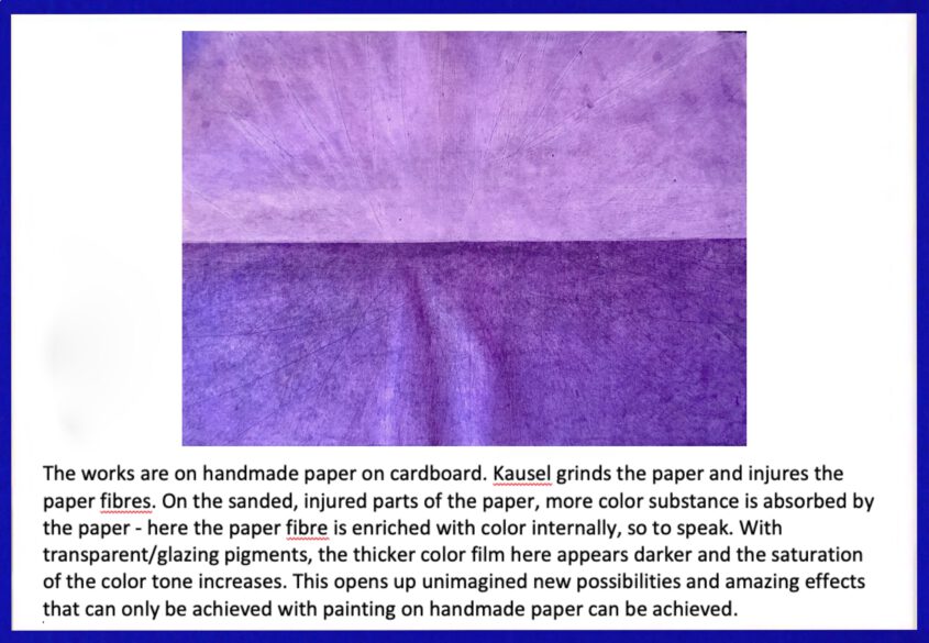 Violet auf Büttenpapier