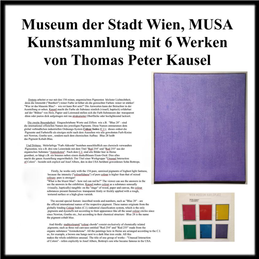 Konkrete Kunst. Museum Konkrete Kunst. Museum der Stadt Wien. MUSA Wien