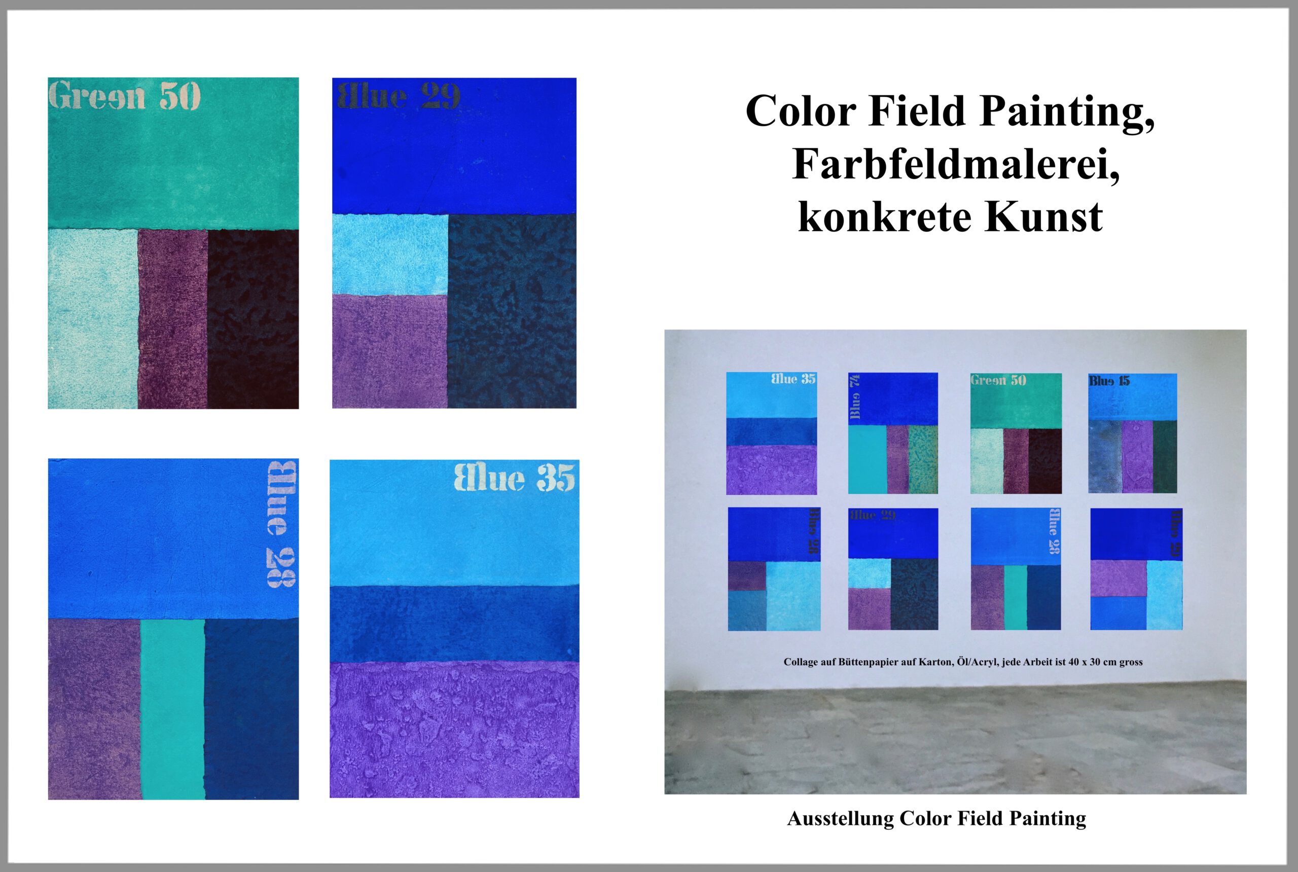 Color Field Painting, konkrete Kunst, Farbfeldmalerei
