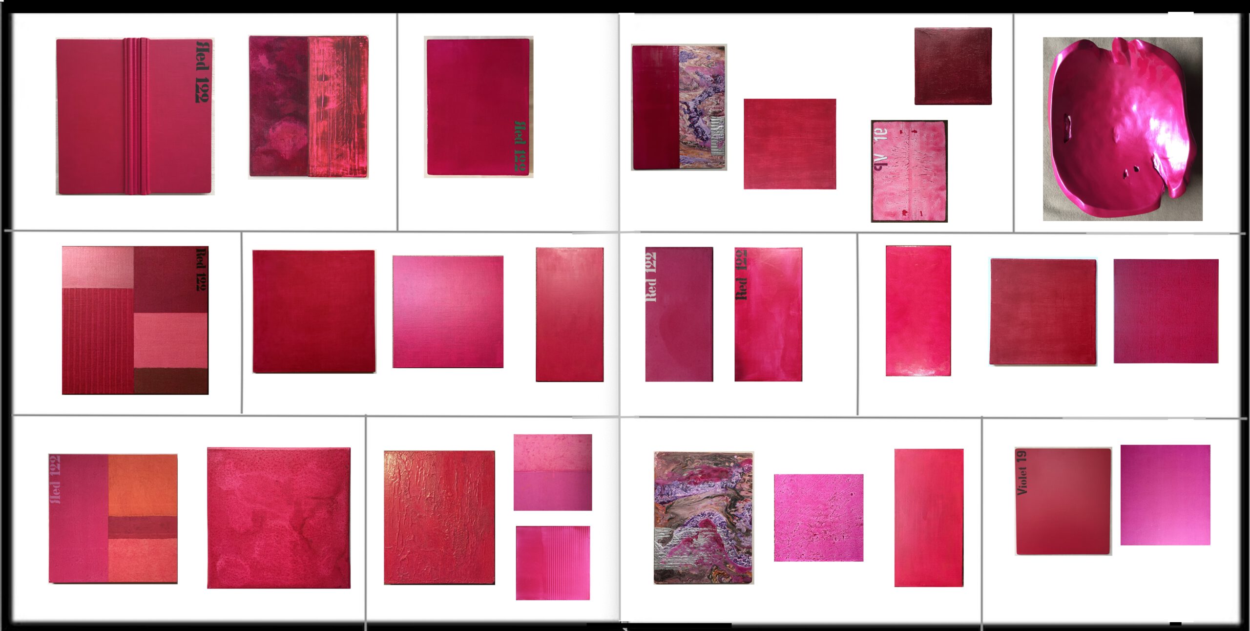 Color Field painting magenta